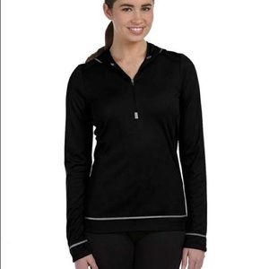 All Sport Womens 1/2 zip long sleeve hooded jacket